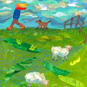 Wenskaart Henrieke de Vries . De Dijk. Geinspireerd door het Groningse landschap.