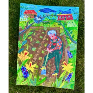 Opas moestuin. Lekker schoffelen in eigen tuin. Groente verbouwen.